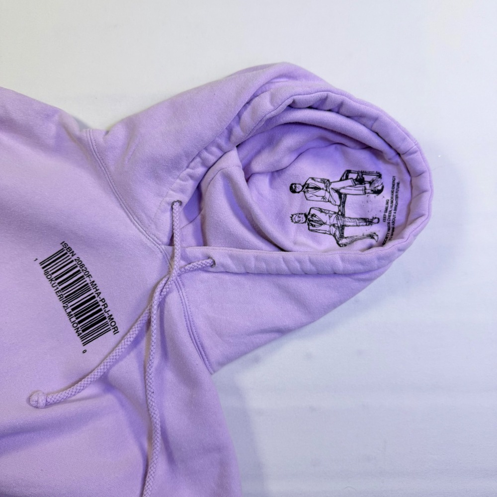 Project Mori My Hero Academia Manga Graphic Hoodie Lavender Purple Medium Rare - Picture 10 of 15